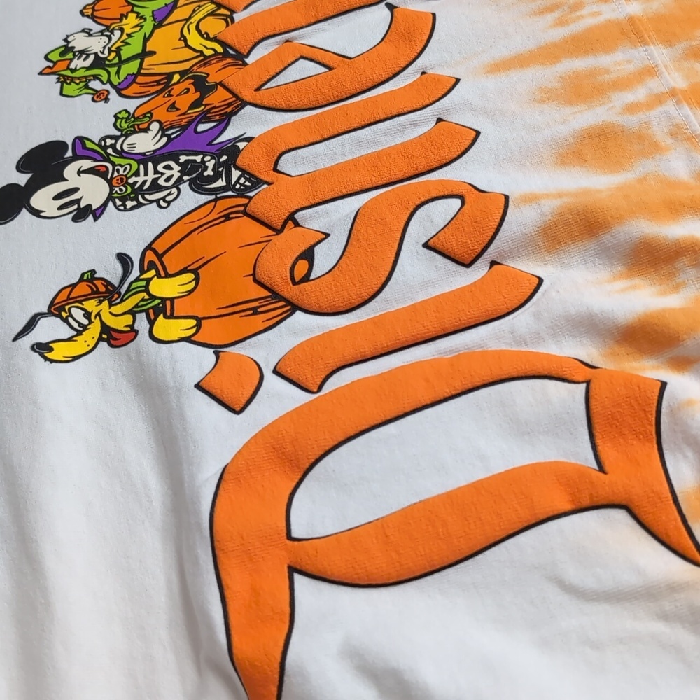 Disney Parks Halloween 2024 Spirit Jersey Tie Dye Pumpkin Mickey Mouse Size Lrg - Picture 9 of 14